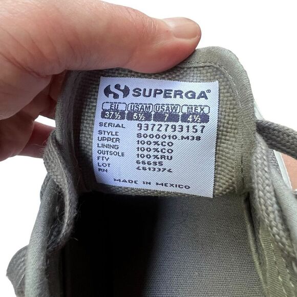 Superga grey textile sneakers. Size 5.5 - Picture 5 of 8